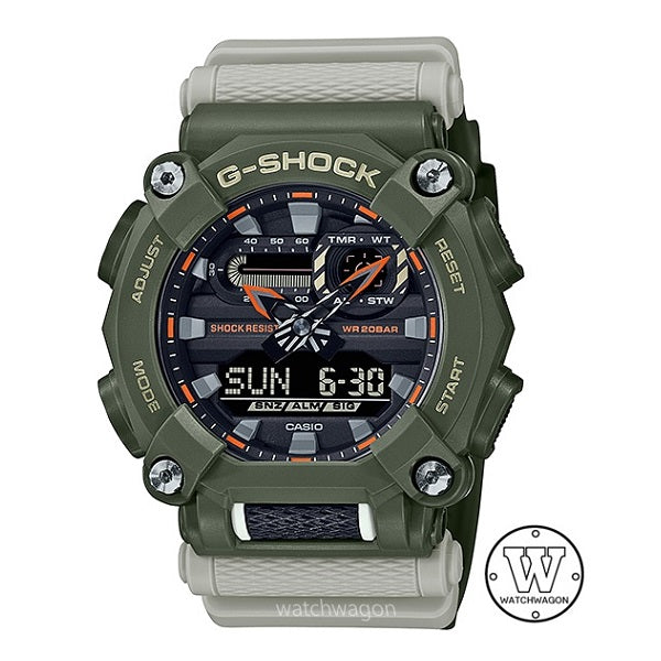 Casio G-Shock GA-900HC-3A Military Green Resin Band Sports Watch GA-900 GA900