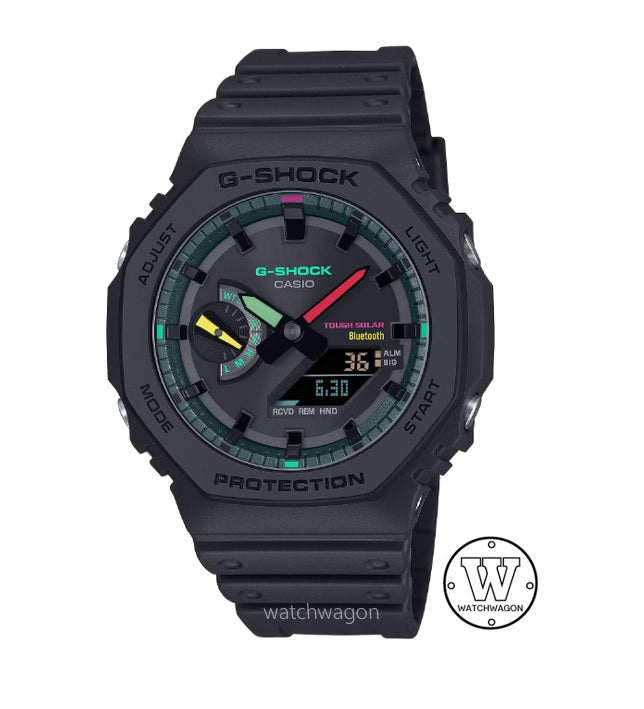 Casio G-Shock GA-B2100MF-1A Tough Solar Bluetooth Mobile Link Casioak GA-B2100 Black Resin Band