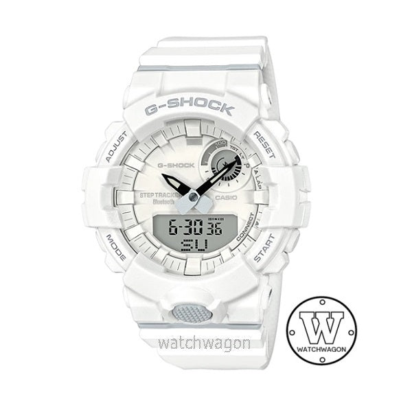 Casio G-Shock GBA-800-7A G-SQUAD Bluetooth White Resin Band Gents Sports Watch  GBA800