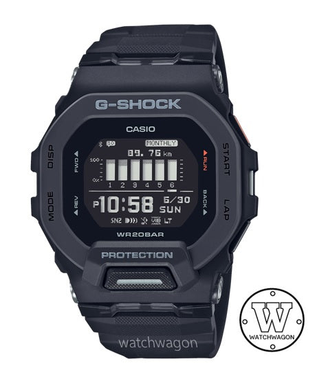 Casio G-Shock GBD-200-1 G-SQUAD SMART WATCH Bluetooth Mobile link Digital Black Resin Band Gents Watch gbd-200 gbd200