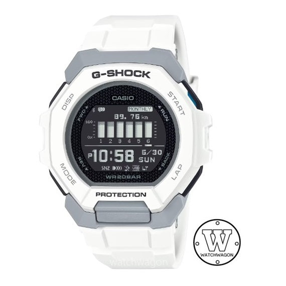 Casio G-Shock GBD-300-7 G-SQUAD White Bluetooth Smartphone Link Digital Sports Watch gbd-300