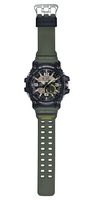 Casio G-Shock GG-1000-1A3 Mudmaster Twin Sensor Compass Thermometer Green Resin band gg-1000-1a3dr gg1000