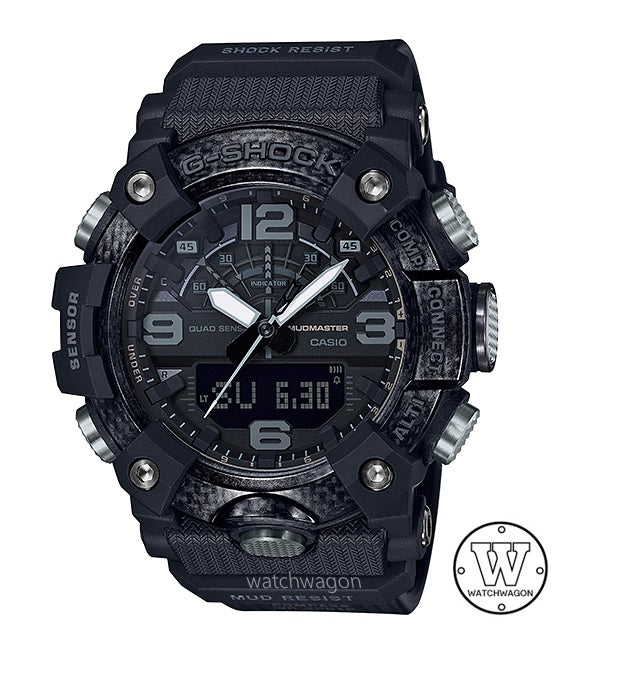 Casio G-Shock GG-B100-1B Mudmaster Quad Sensors Bluetooth Mobile Link Carbon Fiber Insert Bezel gg-b100