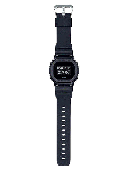 Casio G-Shock GM-5600B-1 Digital Unisex Watch Black Ion Plated Metal Bezel Resin Band GM-5600 GM5600 GM-5600B-1DR
