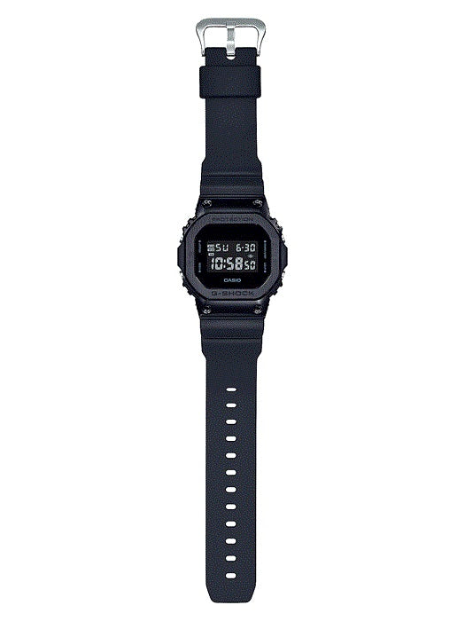 Casio G-Shock GM-5600UB-1 White LED Backlight Digital Unisex Watch Full Balck Plated Metal Bezel Black Resin Band GM-5600