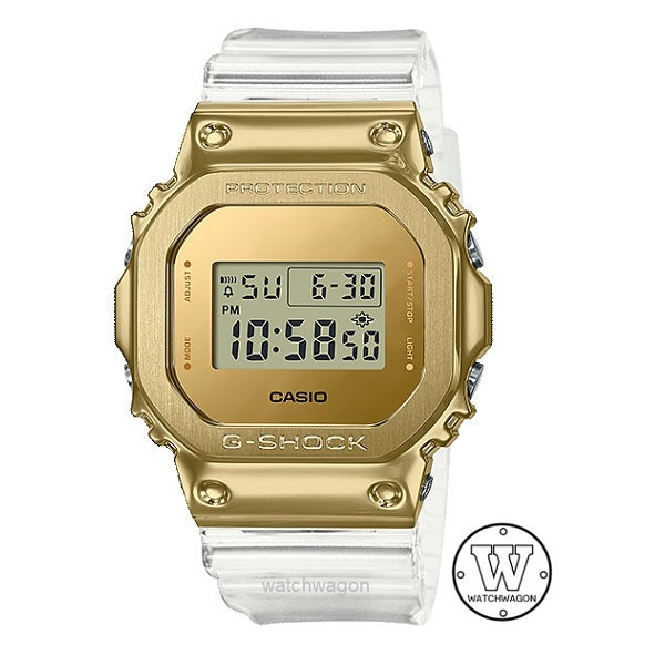 Casio G-Shock GM-5600SG-9 Gold Plated Steel Bezel Semi-Transparent Resin Band Digital Unisex Sports Watch