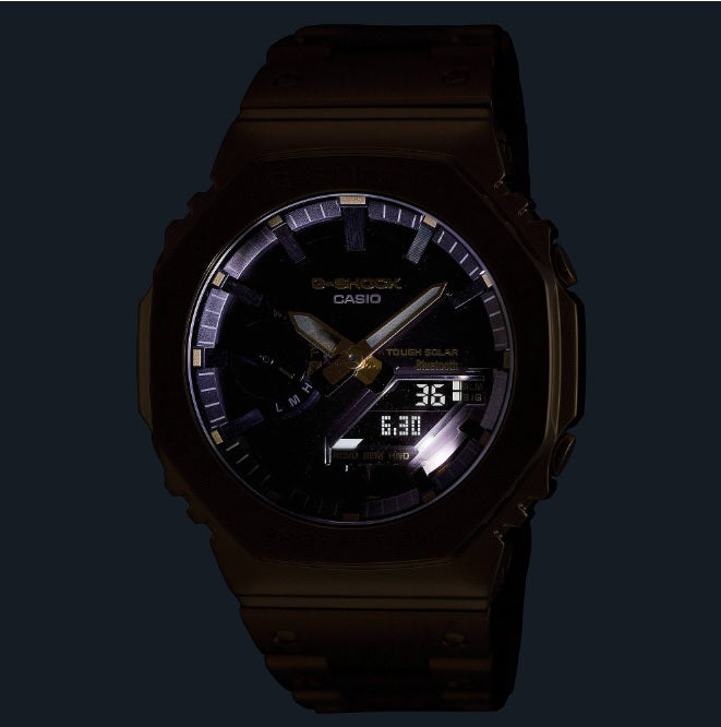 Casio G-Shock GM-B2100GD-9A Solar Full Metal Gold Ion-Plated Bluetooth Smart Link Gents Watch