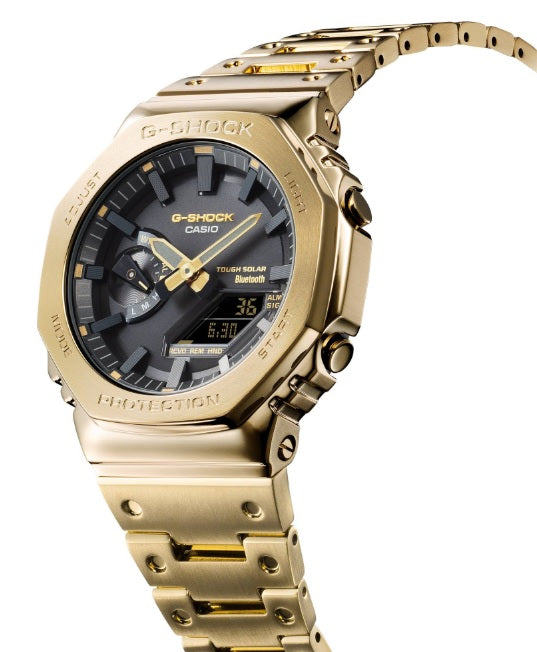 Casio G-Shock GM-B2100GD-9A Solar Full Metal Gold Ion-Plated Bluetooth Smart Link Gents Watch