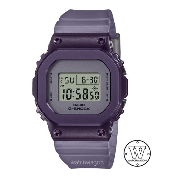 Casio G-Shock GM-S5600MF-6 Mid-Size Metal Bezel Purple Resin Band Unisex Digital Watch gms5600 gm-s5600mf-6dr GM-S5600