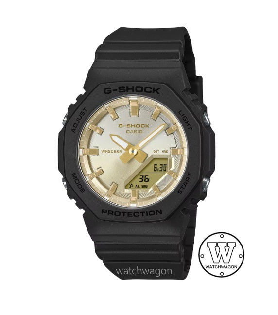Casio G-Shock GMA-P2100SG-1A Slim and Compact Gold Dial Analog Digital Ladies Watch aka mini Casioak