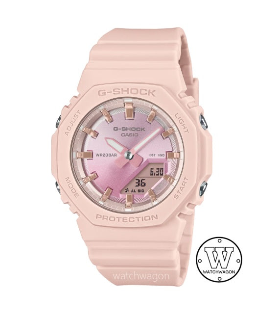 Casio G-Shock GMA-P2100SG-4A Slim and Compact Pink Dial Analog Digital Ladies Watch aka mini Casioak