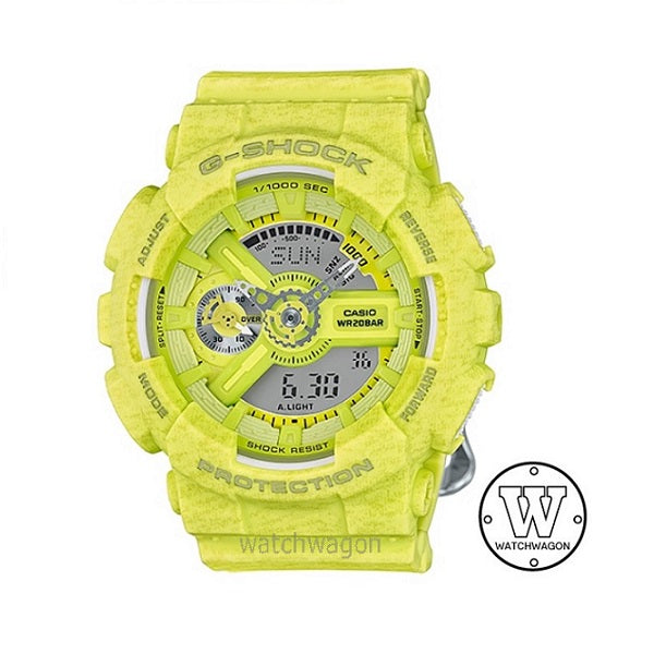 Casio G-Shock GMA-S110HT-9A Yellow Compact Size Analog Digital Ladies Watch