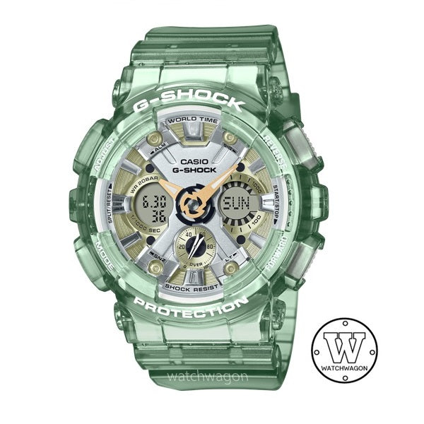 Casio G-Shock GMA-S120GS-3A Mid-Size Translucent Green Resin Band Ladies Analog Digital Watch gma-s120 gmas120 gma-s120g
