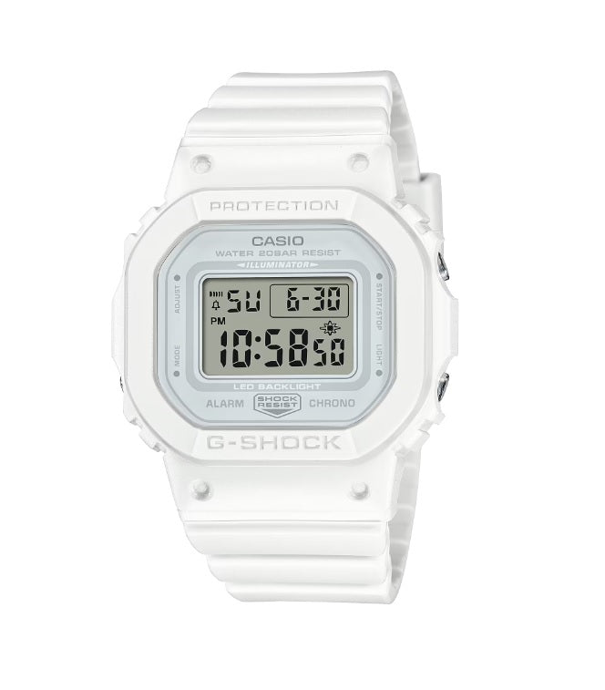 Casio G-Shock GMD-S5600BA-7 White Resin Band Compact Size Unisex Digital Watch