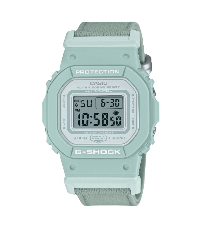 Casio G-Shock GMD-S5600CT-3 Light Green Compact Size Unisex Digital Watch TRUECOTTON Cloth Band