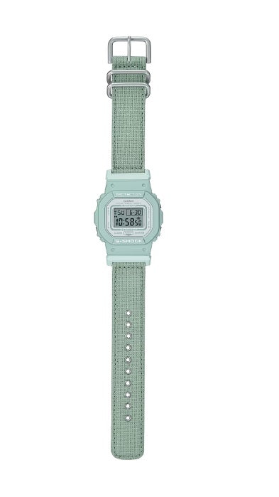 Casio G-Shock GMD-S5600CT-3 Light Green Compact Size Unisex Digital Watch TRUECOTTON Cloth Band