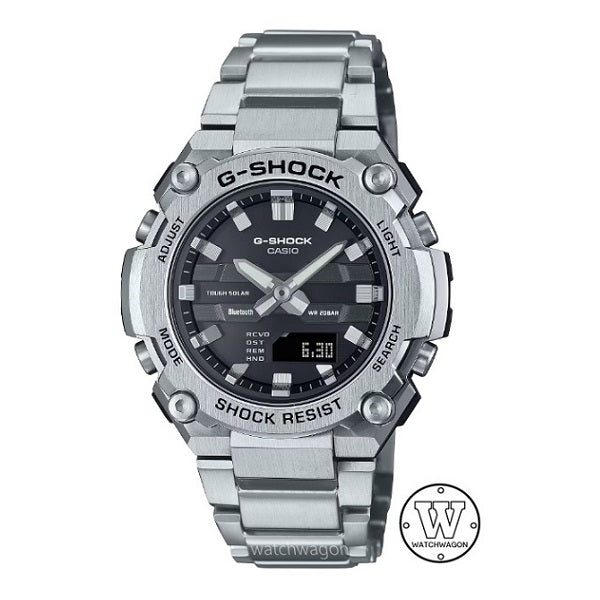 Casio G-Shock GST-B600D-1A G-Steel Stainless Steel Bracelet Compact and Slim Bluetooth Tough Solar Analog Digital Unisex