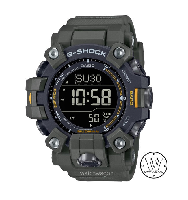 Casio G-Shock GW-9500-3 MUDMAN Green Triple Sensors Tough Solar Multi-Band 6 Resin Band gw-9500-3dr gw950