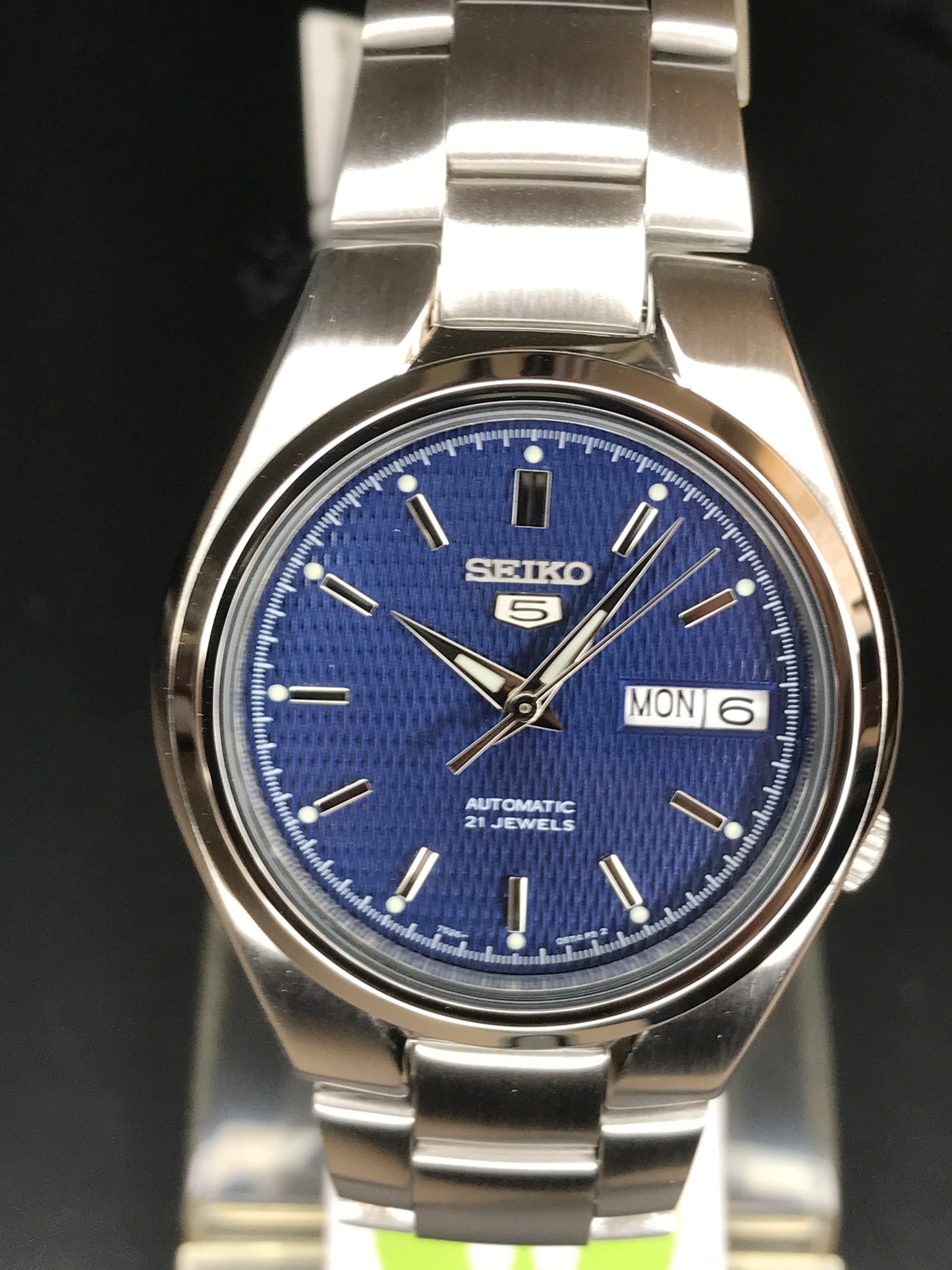 Seiko 5 Sports SNK603K1 Unisex Automatic Watch Case width 37.1 mm snk603 snk603k blue dial steel bracelet