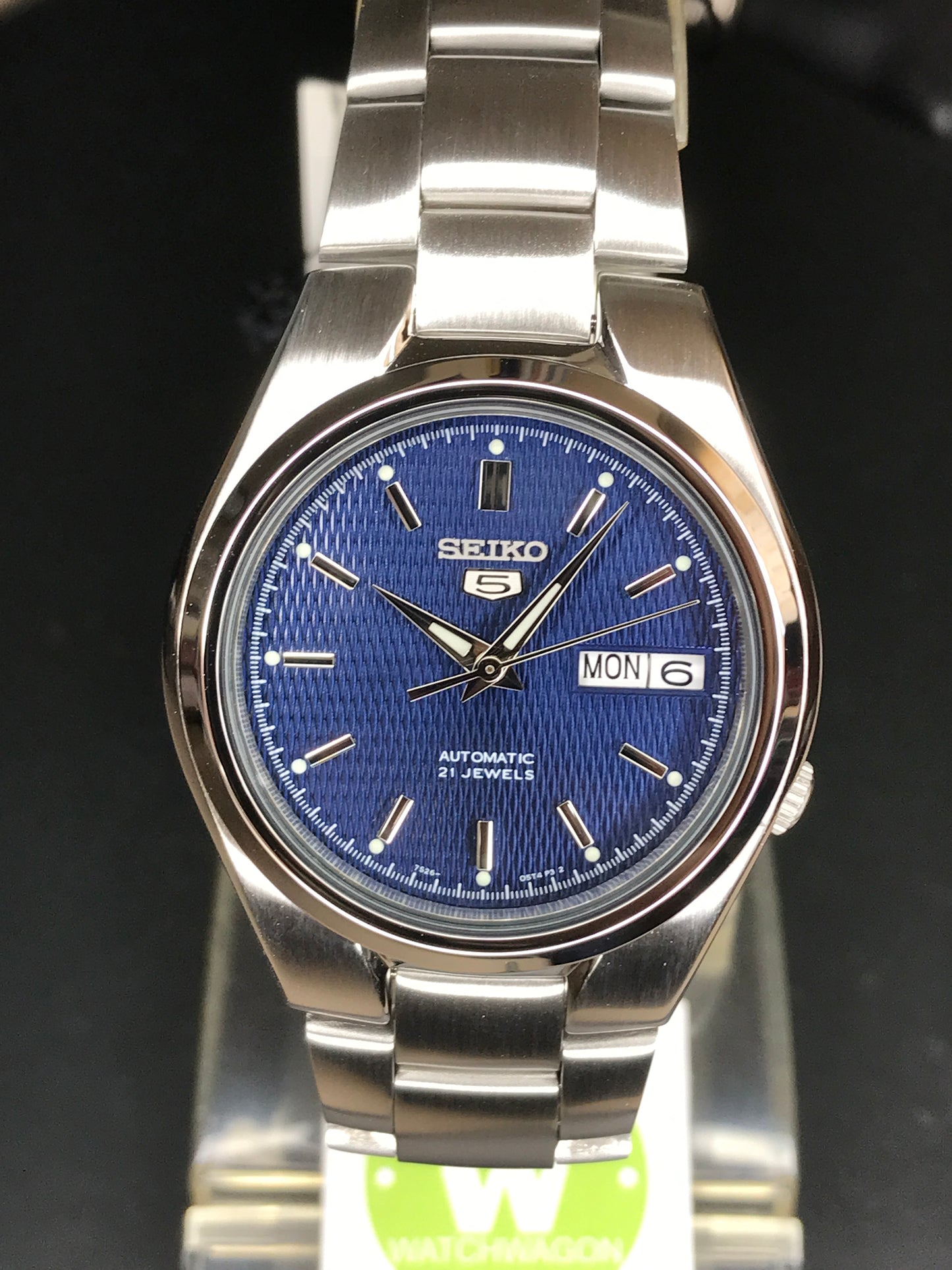 Seiko 5 Sports SNK603K1 Unisex Automatic Watch Case width 37.1 mm snk603 snk603k blue dial steel bracelet