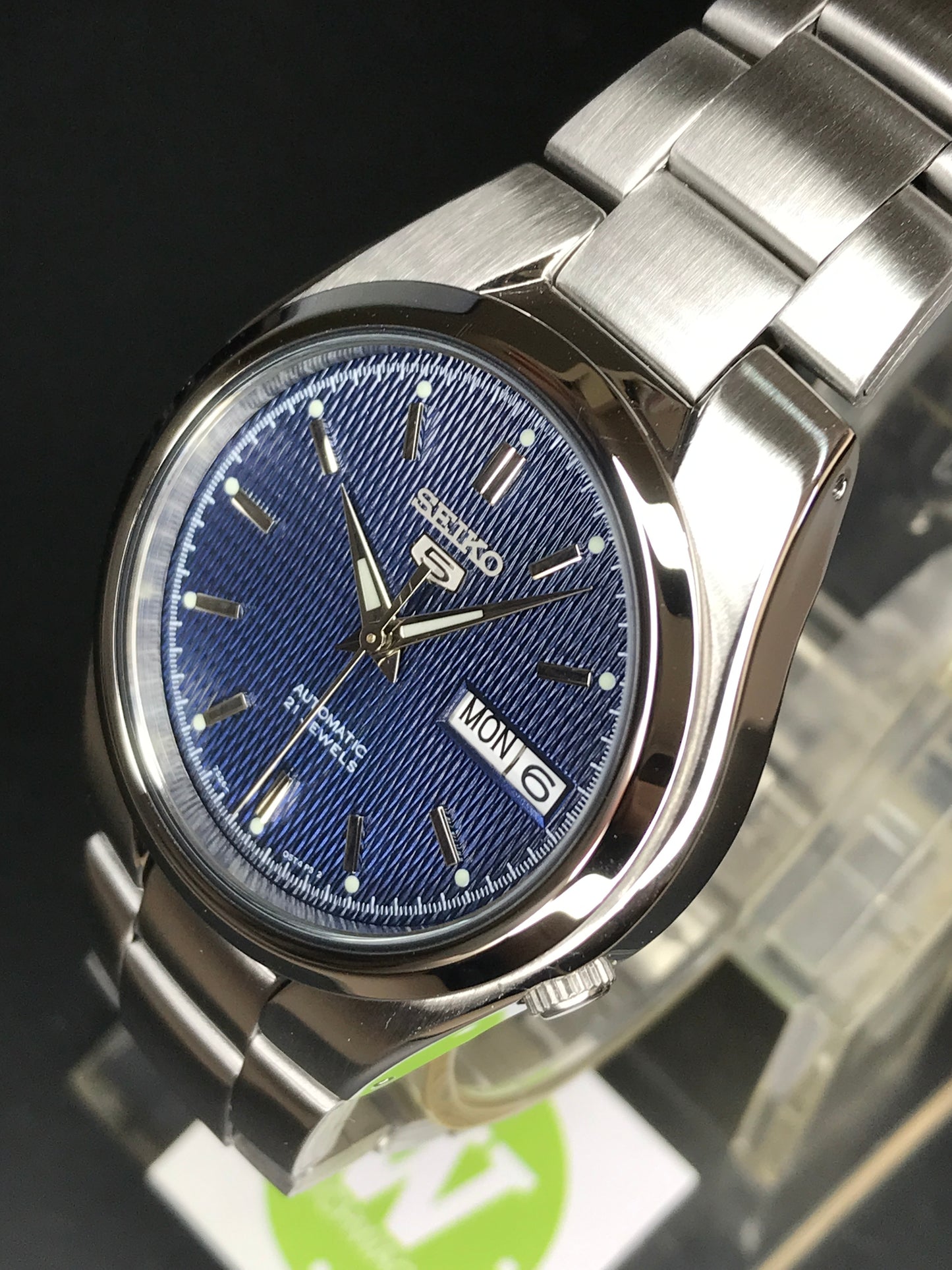 Seiko 5 Sports SNK603K1 Unisex Automatic Watch Case width 37.1 mm snk603 snk603k blue dial steel bracelet