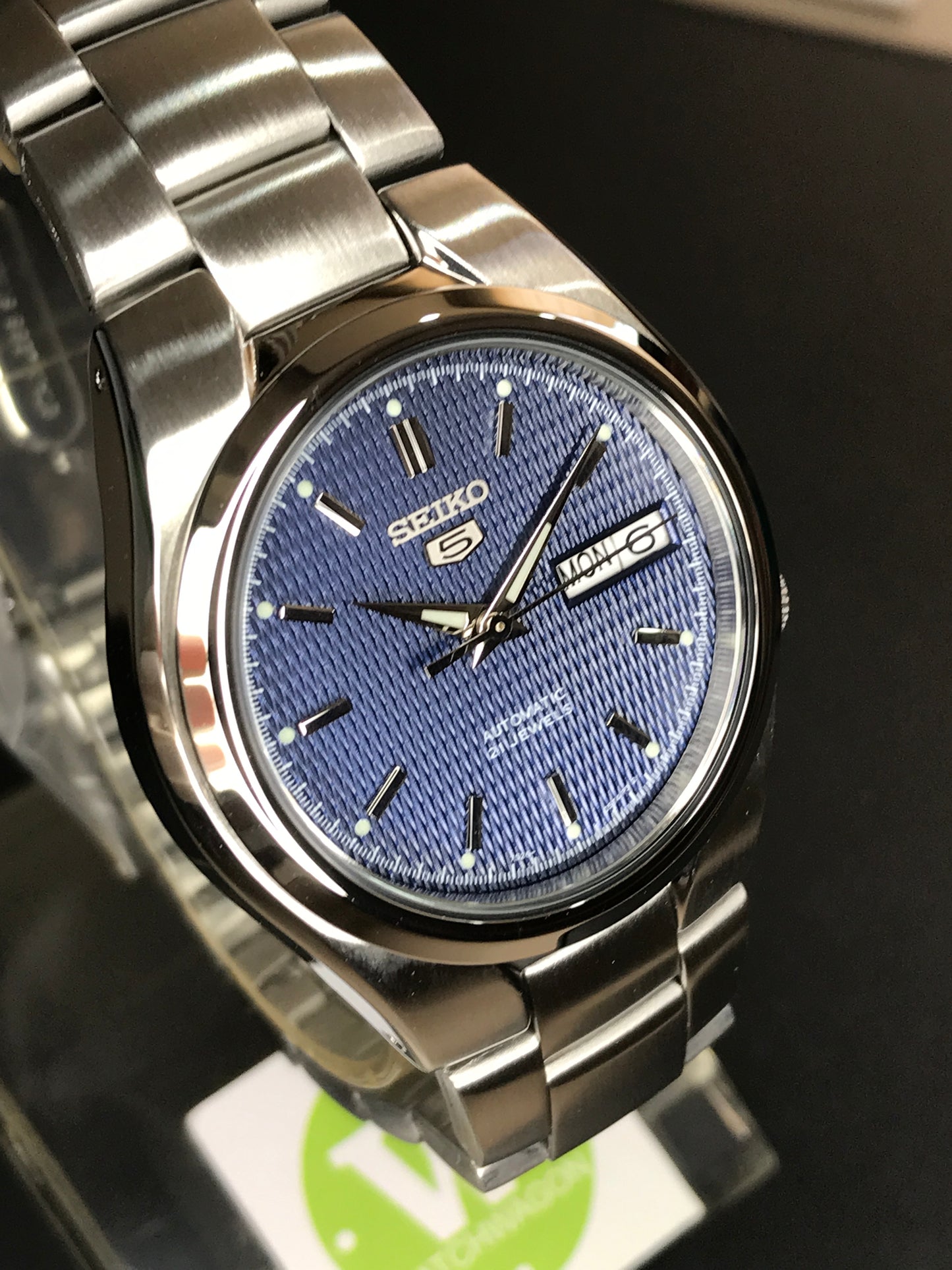 Seiko 5 Sports SNK603K1 Unisex Automatic Watch Case width 37.1 mm snk603 snk603k blue dial steel bracelet