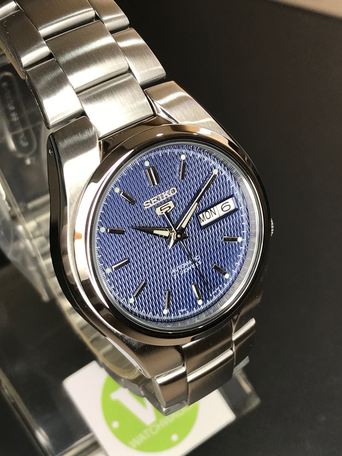 Seiko 5 Sports SNK603K1 Unisex Automatic Watch Case width 37.1 mm snk603 snk603k blue dial steel bracelet