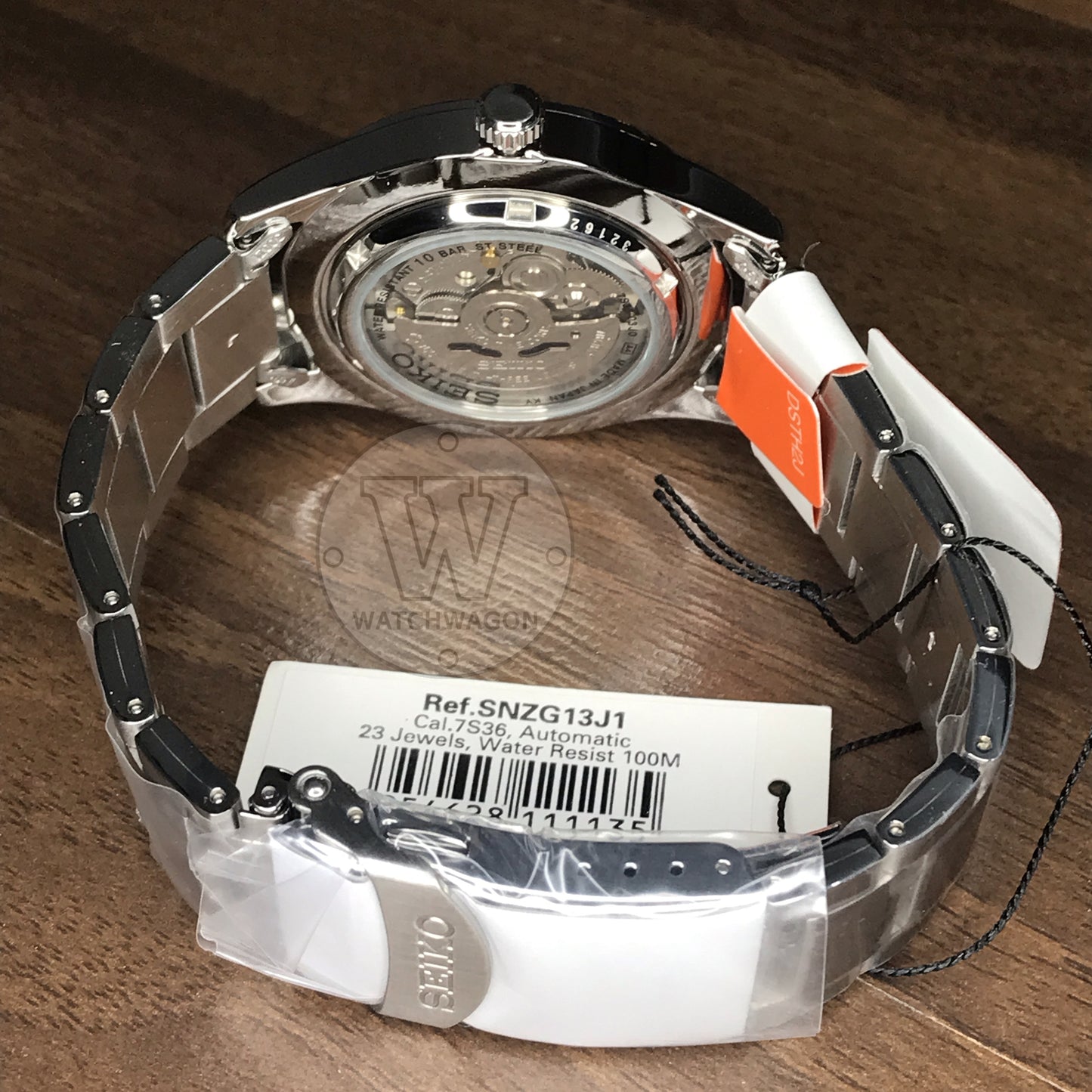 Seiko SNZG13J1 Japan Made Automatic Military Field Watch Steel Bracelet Case width 42mm snzg13