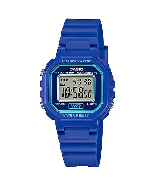 Casio LA-20WH-2A Blue Small Kid's & Ladies Digital Watch Case 5 years battery life
