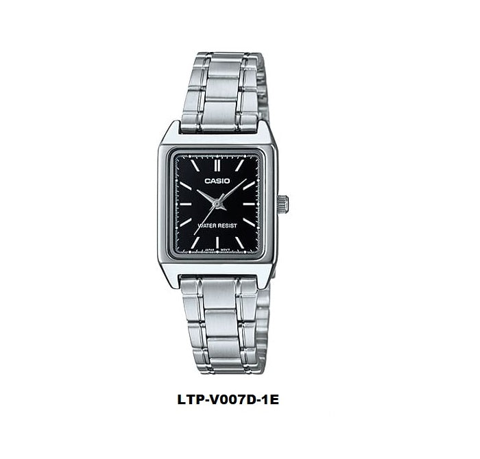 Casio LTP-V007D-1E Analog Ladies Dress Watch with Steel Bracelet ltp-v007