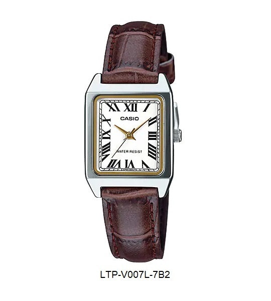 Casio LTP-V007L-7B2 Analog Ladies Dress Watch with leather strap ltp-v007