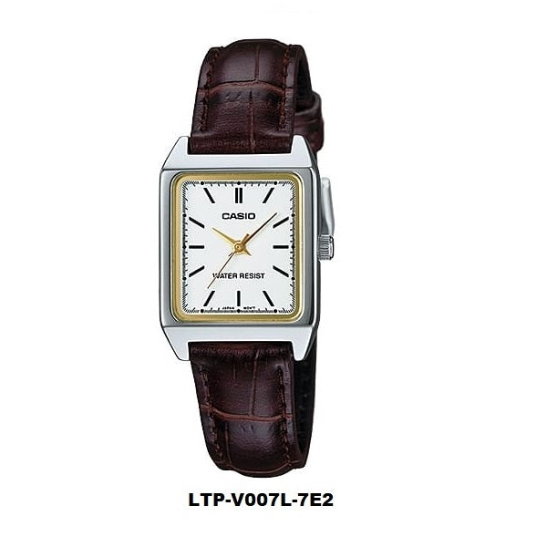 Casio LTP-V007L-7E2 Analog Ladies Dress Watch with leather strap ltp-v007