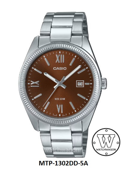 Casio MTP-1302DD-5A Brown Dial Analog Gents Watch