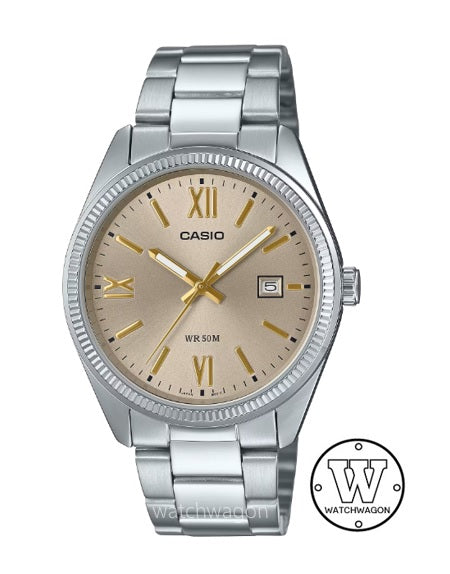 Casio MTP-1302DD-9A Yellow Gold Dial Analog Gents Watch