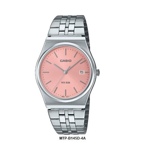Casio MTP-B145D-4A Pink Dial Retro Analog Quartz Unisex Watch