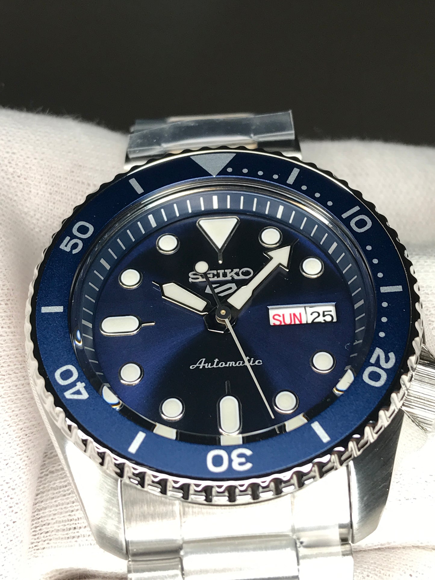 Seiko 5 Sports SRPD51K1 Automatic Blue dial Silver Stainless Steel Band Watch SRPD51