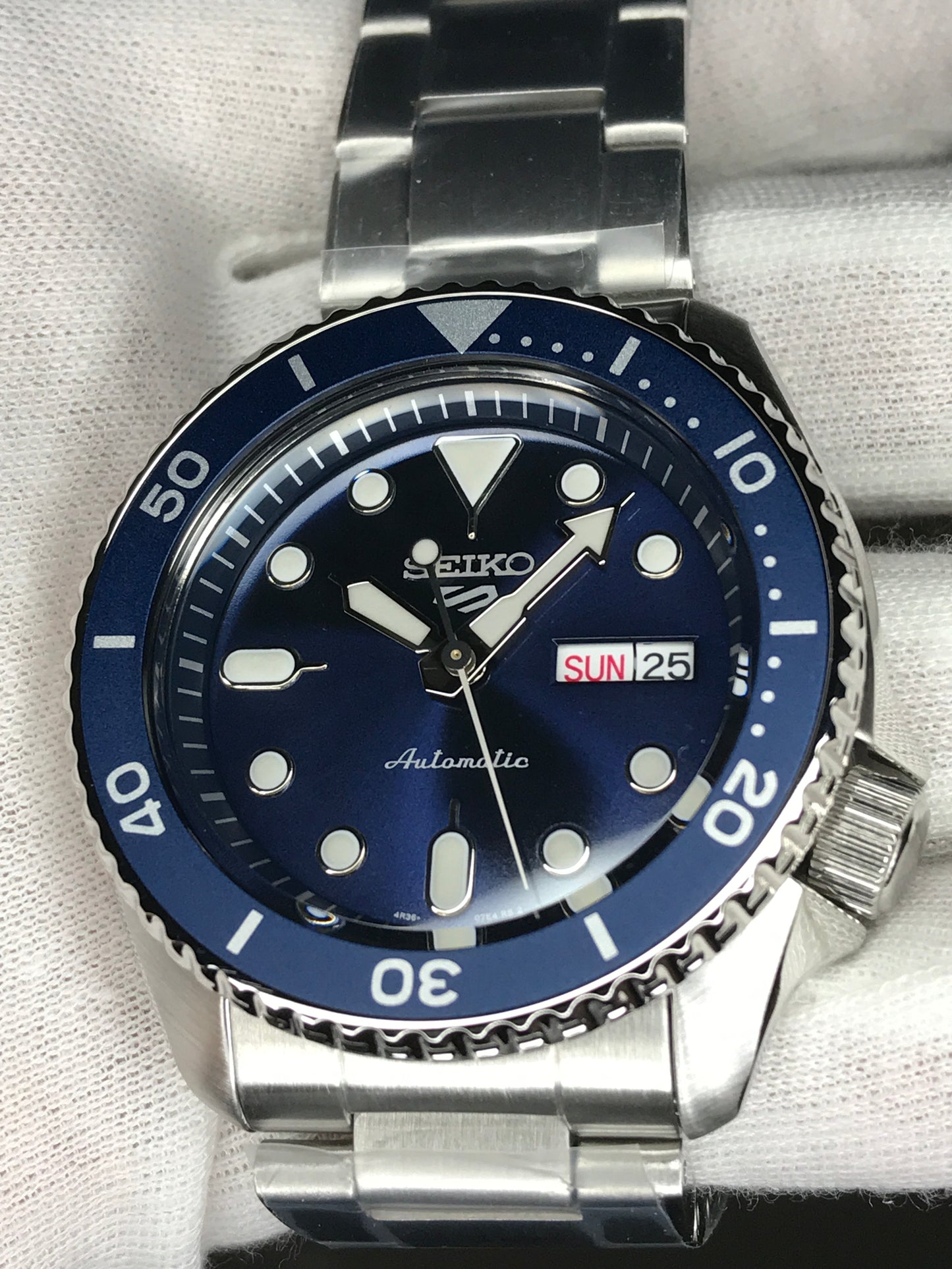 Seiko 5 Sports SRPD51K1 Automatic Blue dial Silver Stainless Steel Band Watch SRPD51