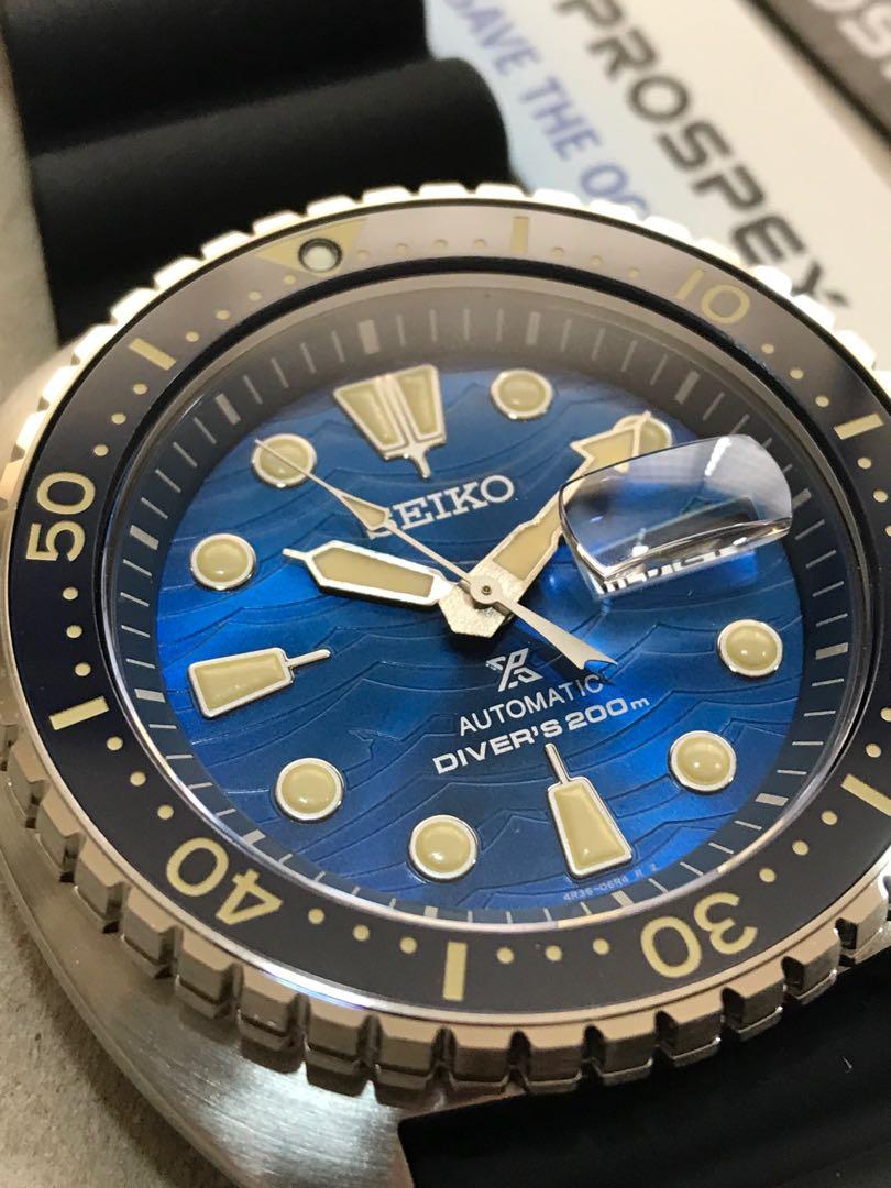 Seiko Prospex SRPE07K1 Special Edition 200m WR Diver's Watch AR Coated Sapphire Crystal Ceramic Bezel Silicone Strap