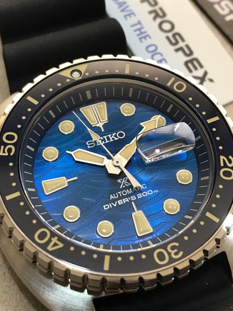 Seiko Prospex SRPE07K1 Special Edition 200m WR Diver's Watch AR Coated Sapphire Crystal Ceramic Bezel Silicone Strap