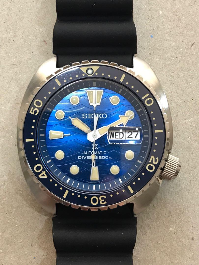Seiko Prospex SRPE07K1 Special Edition 200m WR Diver's Watch AR Coated Sapphire Crystal Ceramic Bezel Silicone Strap