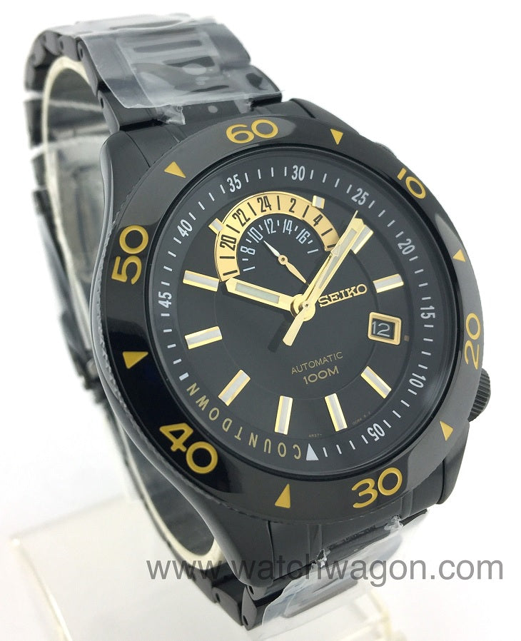 Seiko Superior SSA187K1 Automatic 100m Gents Watch Black Ion Plated Case and Steel Bracelet SSA187K1 SSA187