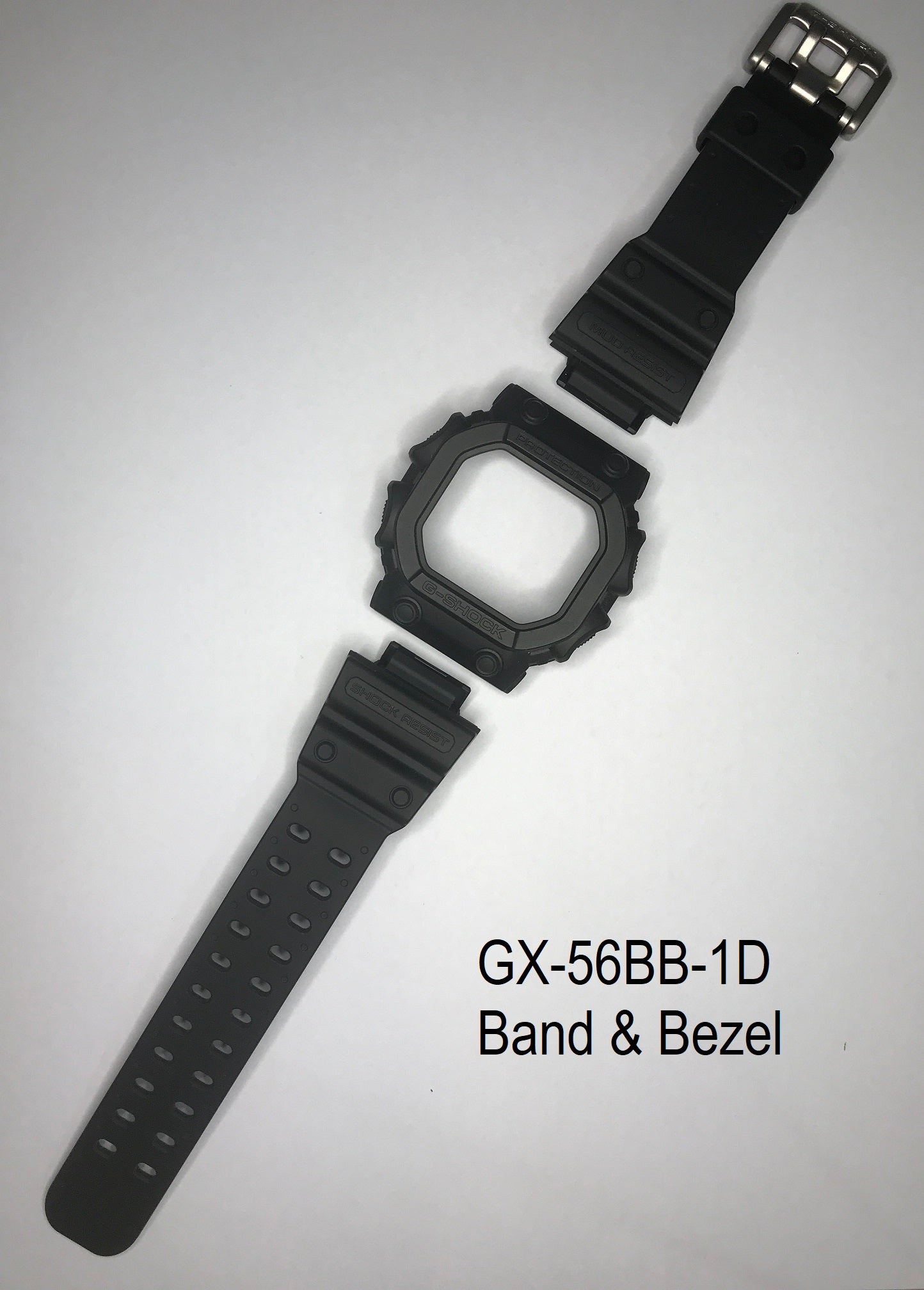 Casio G-Shock GX-56BB-1 100% Original Authentic Resin Band with buckle and Resin Bezel FREE RESIN BACK COVER !
