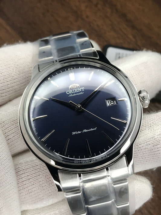 Orient RA-AC0007L10B Bambino  Automatic Men's Watch Blue Dial Silver Bracelet 40.5mm case width