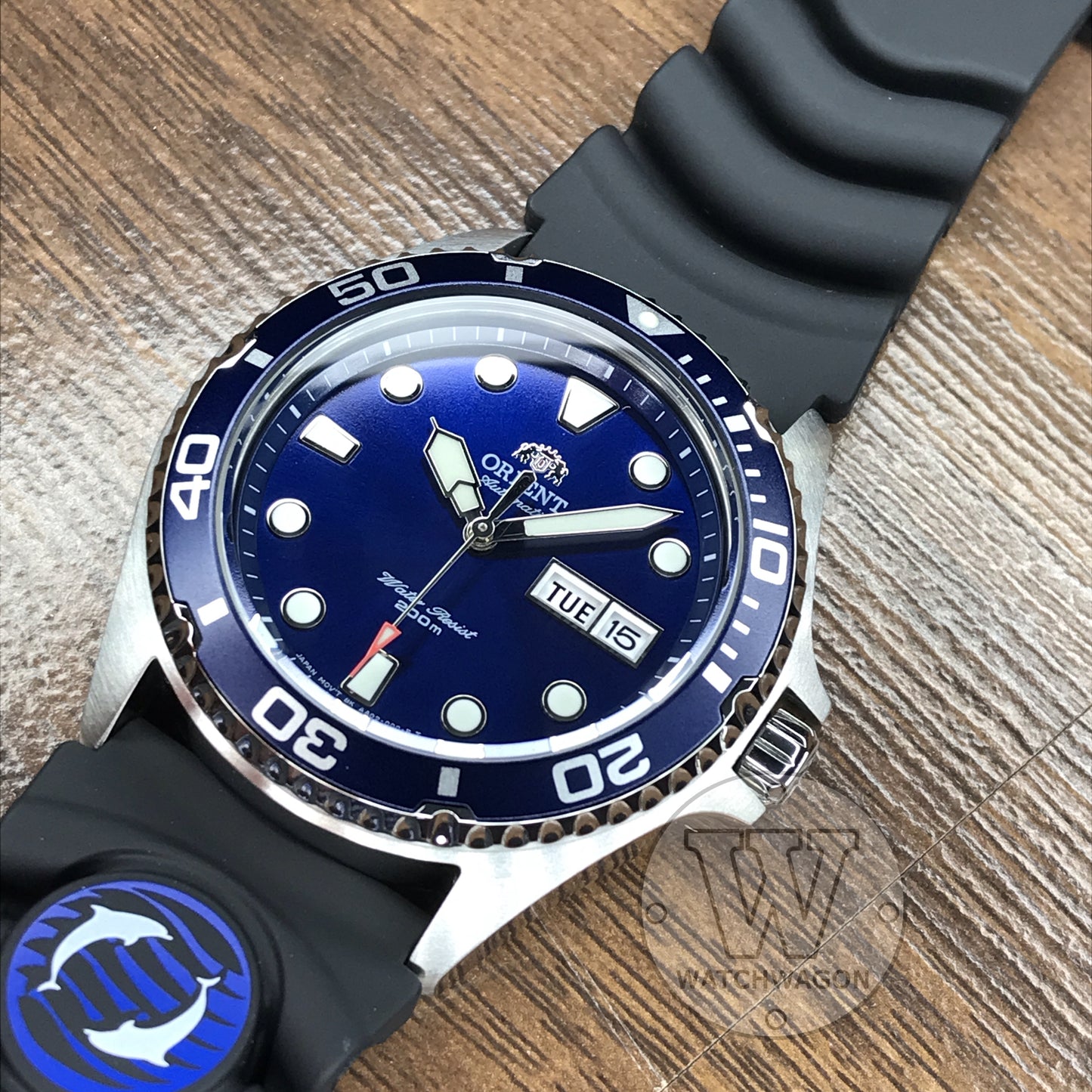 Orient FAA02008D9 Ray II Automatic 200m Men's Divers Watch Blue Dial Black Rubber Strap