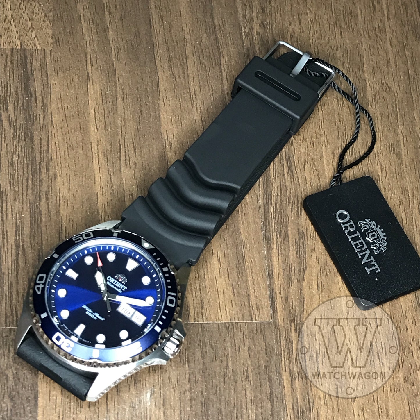 Orient FAA02008D9 Ray II Automatic 200m Men's Divers Watch Blue Dial Black Rubber Strap