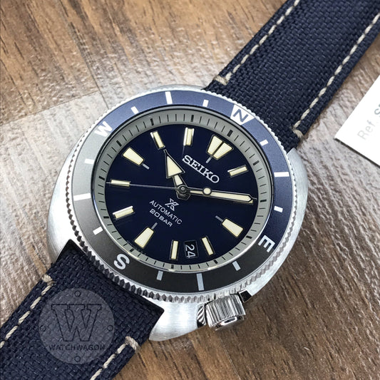 Seiko Prospex SRPG15K1 Land Tortoise 200m Water Resistant Sapphire Crystal Blue Dial Blue Polyester Strap Gents Watch