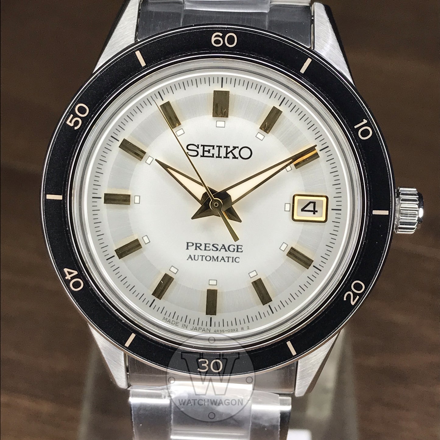 Seiko Presage SRPG03J1 Made in Japan Automatic Gents Dress Watch Cream Dial Stainless Steel Bracelet SRPG03J SRPG03