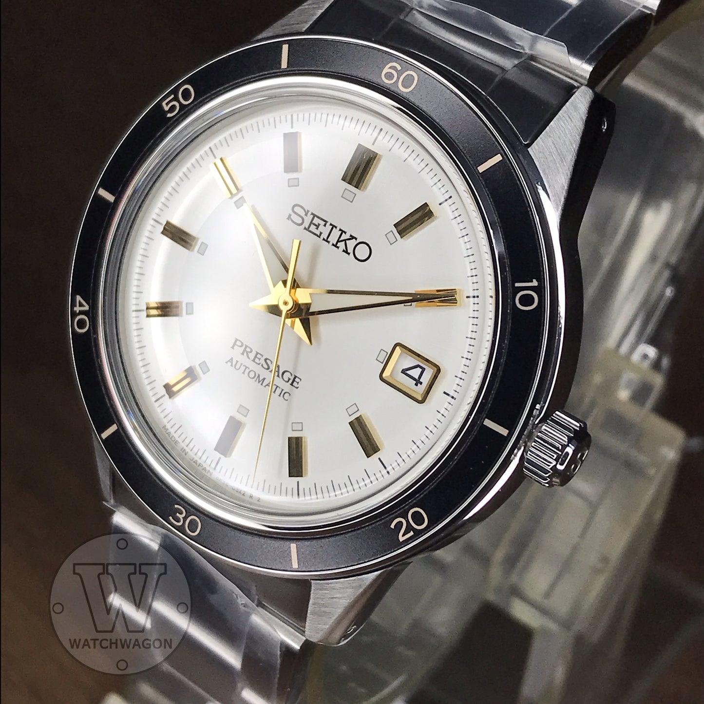 Seiko Presage SRPG03J1 Made in Japan Automatic Gents Dress Watch Cream Dial Stainless Steel Bracelet SRPG03J SRPG03