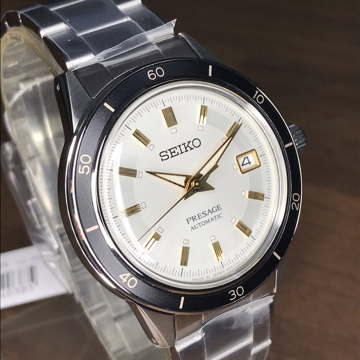 Seiko Presage SRPG03J1 Made in Japan Automatic Gents Dress Watch Cream Dial Stainless Steel Bracelet SRPG03J SRPG03
