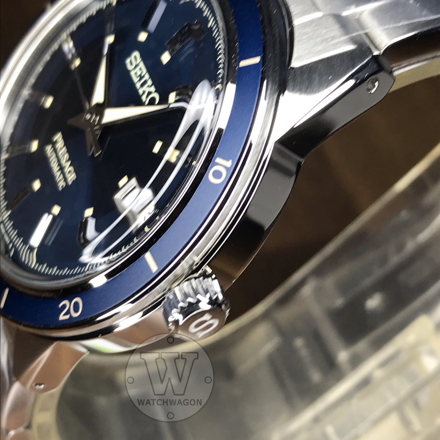 Seiko Presage SRPG05J1 Made in Japan Automatic Gents Dress Watch Blue Dial Stainless Steel Bracelet SRPG05J SRPG05